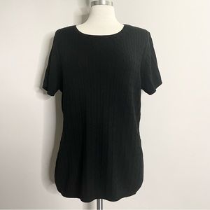 August Silk Black Crew Neck Sweater